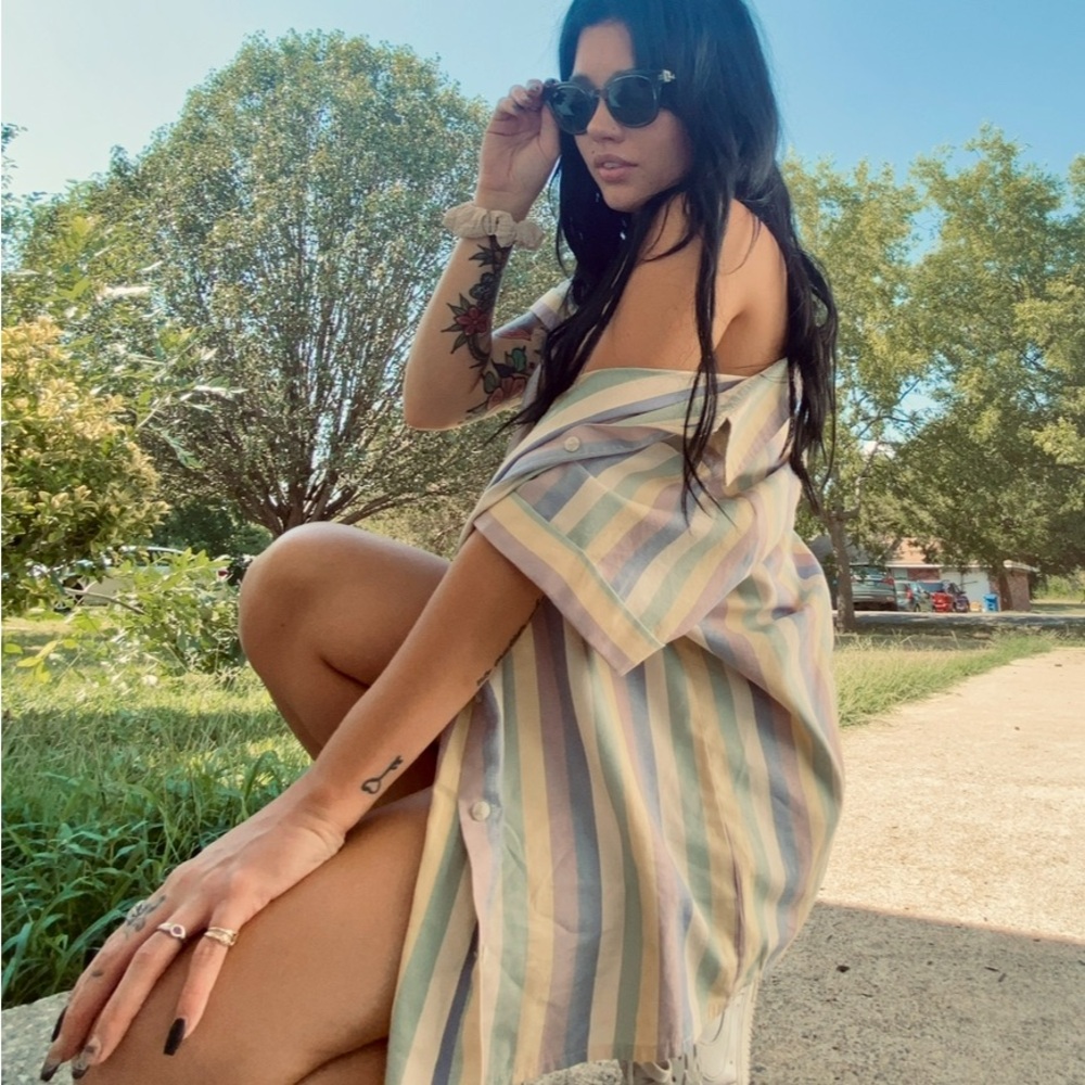 Universal Thread Multicolor Striped Shirt